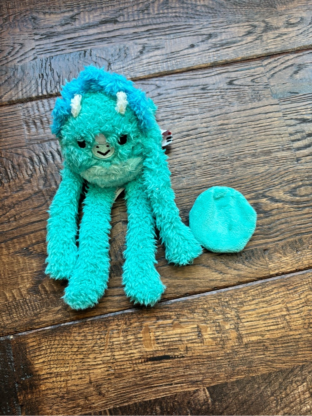 Fiesta magnet shoulder Cute Teal and Blue Fuzzy Dinosaur Plush Toy